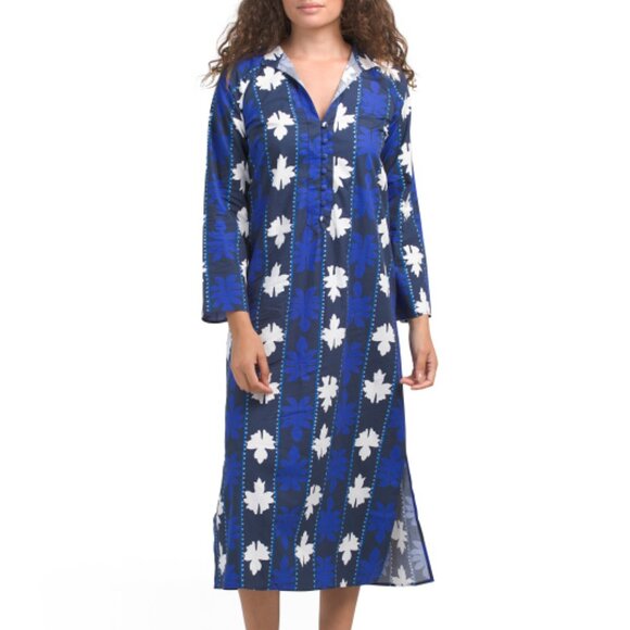 SAIL TO SABLE Button Front Midi Caftan - Picture 2 of 4